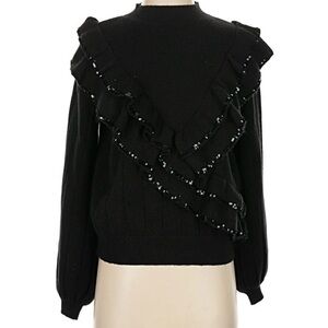 Caballero  Black Sequin Detail Pullover Top Sz. Small  very good condition.